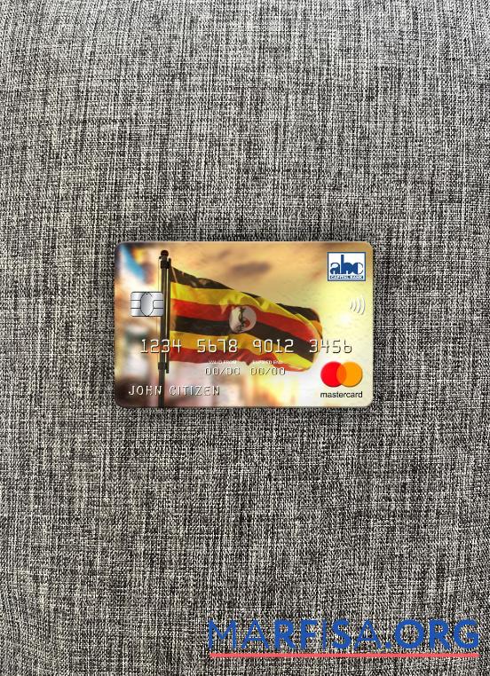 Printable Uganda ABC Bank of Uganda mastercard photolook front sample